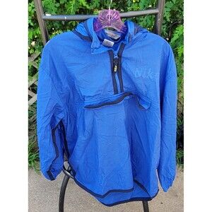Nike Blue Windbreaker Hooded Jacket Womens Size L